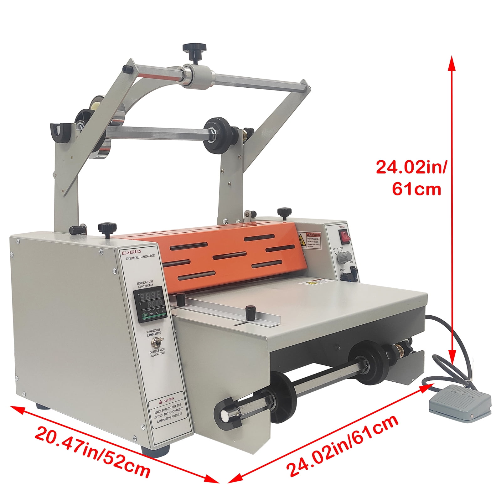 Steel Roller Thermal Laminator Hot Cold Roll Laminator 110V With Toothing Cutter