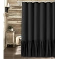 thumbnail image 2 of XmhyTop-A 1 Piece Shower Curtain Farmhouse, Ruffle Hem, Linen, Country, Vintage, Rustic Shower Curtain, 91*183cm,Stylish Decor for Home Bathroom,Black, 2 of 4