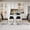 Silver+White+Glass+PU+Sintered Stone+Stainless Steel, variant on HMYG Transformable Heavy-Duty Stainless Steel Base in Gold,63"x35"Dining Table,Luxury Pandora White Pattern Tempered Glass Rock Top for Kitchen Dining Room