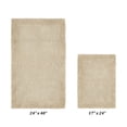 thumbnail image 2 of Better Trends 2 Piece Premium Bathroom Rug Set 100% Cotton Soft Tufted Reversible Bath Rug Water absorbent Bath Mat Ideal for Bathroom Shower and Tub Use, Edge Collection Sand (17" x 24" | 24" x 40"), 2 of 5