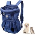 thumbnail image 1 of Large Bearing Capacity(within 10kg) Pet Carrier Bag,Adjustable Comfortable Pet backpack (Blue), 1 of 5