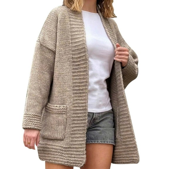 Sweaters for women Women's 2024 New Women's Sweater Loose Plus Size Knitted Cardigan Jacket Long Sleeved Top christmas sweater women