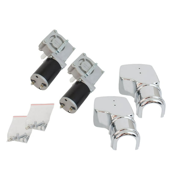 (2 Pack) 900W 90:1 Tarp Motor for Dump Truck Tarp Systems with Chrome Cover 12VDC / 43 AMPS / 50 RPM (1 Year Warranty)