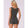 thumbnail image 4 of DARING DIVA Ribbed Knit Loungewear Sleepwear 2 Piece Tank Top M Black, 4 of 6