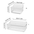 thumbnail image 5 of Necvior Sturdy Wall Mounted Storage Boxes Clear Adhesive Wall Mounted Storage Box for Bathroom Kitchen or Office Shelves, 5 of 18