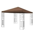thumbnail image 1 of transemion Remplacement de Toit de Gazebo Extérieur Housse de Parasol Imperméable en Polyester, Café, 1 of 6