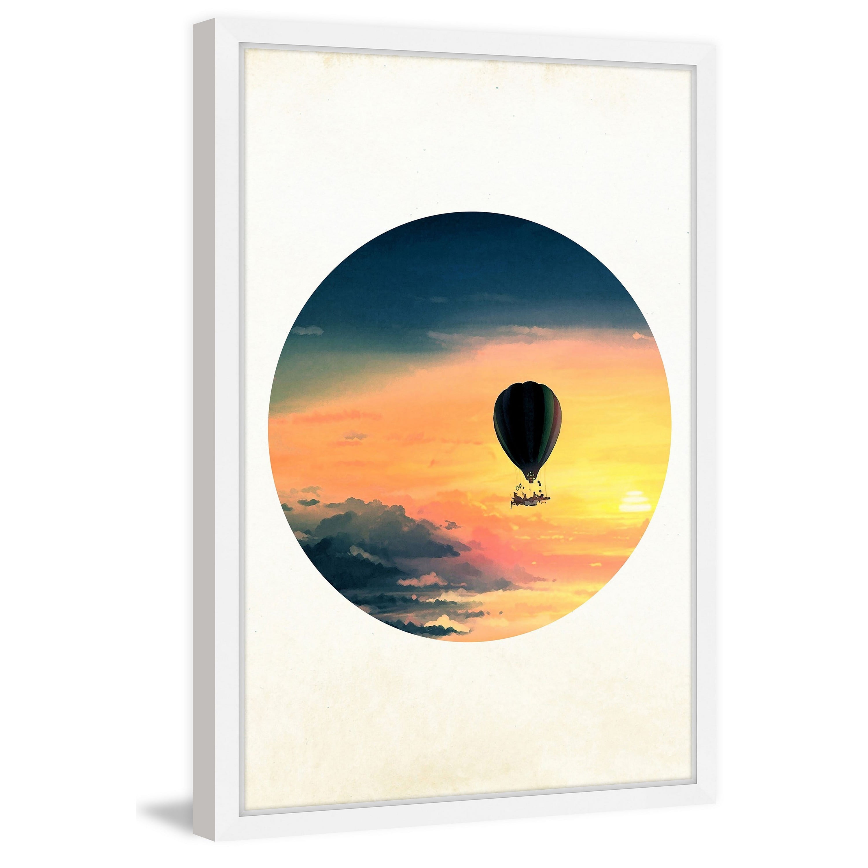 Marmont Hill "Balloon Sunset" Framed Painting Print