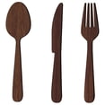 thumbnail image 1 of 1 Set of Wooden Household Utensils Sign Wall Decor Rustic Cutout Kitchen Wall Decor, 1 of 3
