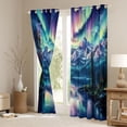 thumbnail image 3 of Homewish Teens Moutain Jungle Black Out Curtains,Abstract Aurora Curtains Pack of 2 (42x63 Each),Starry Sky Bedroom Curtains,Ultra Soft Home Decor, 3 of 6