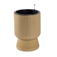 thumbnail image 2 of YANDE-14.4in Tall Planters – Self Watering Plant Pots with Drainage & Water Level Indicator, Outdoor Planters for Porch, Indoor Planters forLiving Room, Home Office, Patio (Gold), 2 of 5