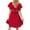 Red, variant on Edvintorg Black Dress for Girls Fashion Ruffle Short Sleeve Tie Back Dress Kids Beach Vacation Casual A-Line Dresses 4-15 Years