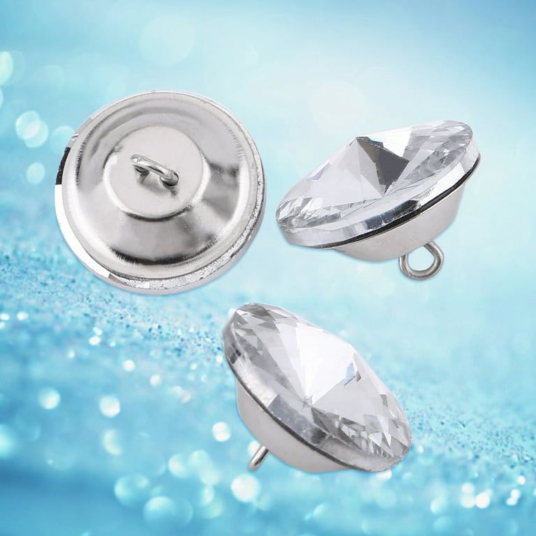Rhinestone Crystal Buttons - 25mm Diameter