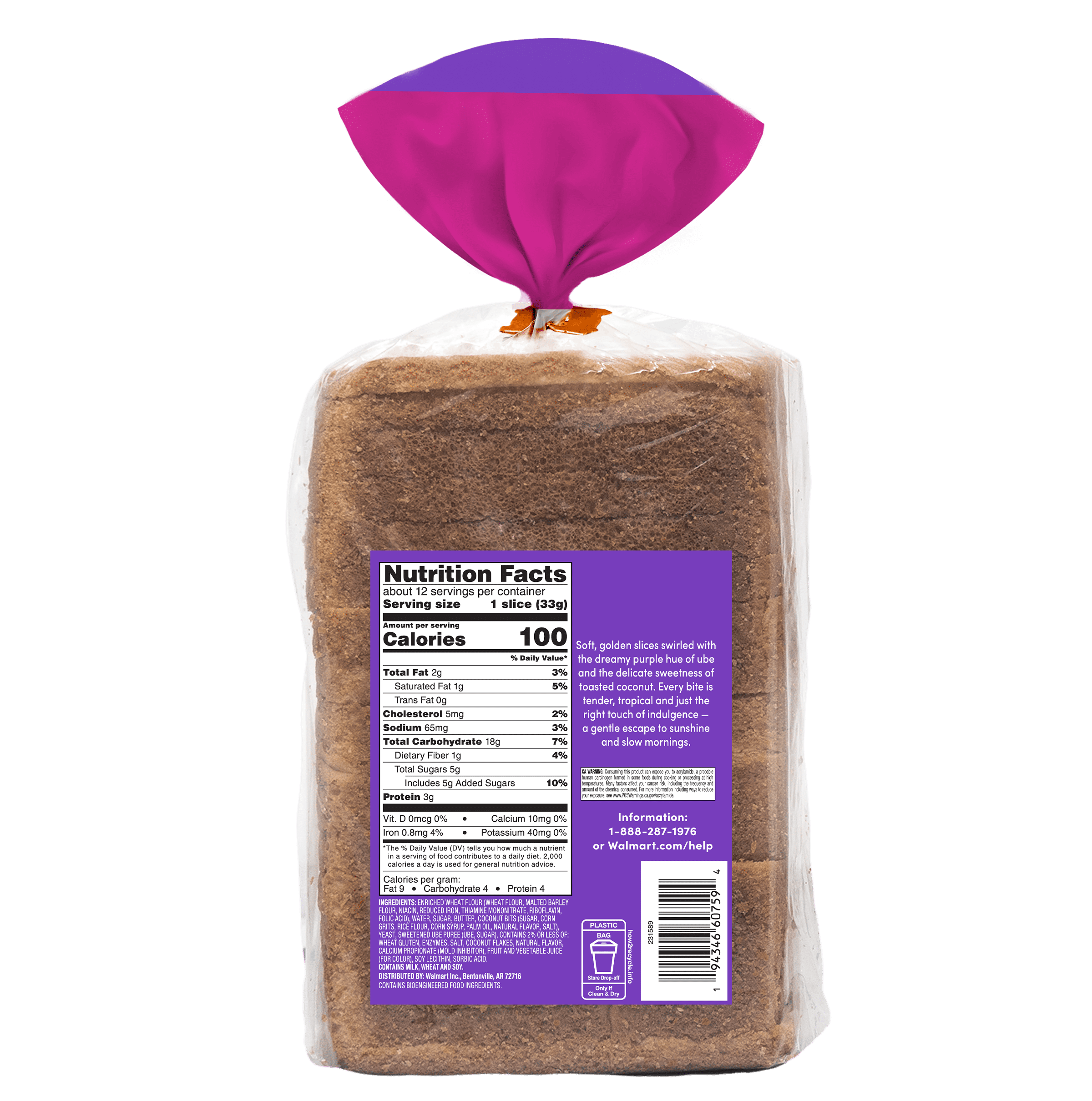 bettergoods Ube Coconut Breakfast Bread, 14 oz