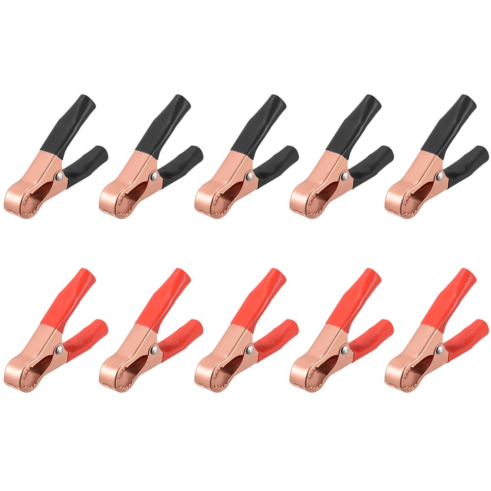 Uxcell 50A HeavyDuty Insulated Alligator Clips Crocodile Electrical Test Clamps 10Pack