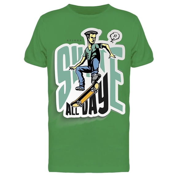 Skate All Day Slogan Tee Men's -Image by Shutterstock