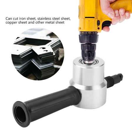 Double Head Metal Sheet Cutter Attachment For Electric Drill Portable Nibbler Tool For Stainless Steel Iron Aluminum Copper