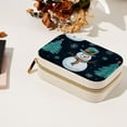 thumbnail image 7 of Christmas Snowman Velvet Portable Earring Holder with Removable Compartment: Display Case, Jewelry Box, Decorative Box - Gift!, 7 of 7