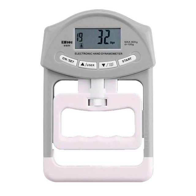 Hand Dynamometer Strength Electronic Counting Grip Portable Battery Operated Workout Power Plastic Measurement Meter Exerciser