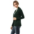 thumbnail image 2 of Women's Open Front Knit Long Sleeve Pockets Sweater Slim Cardigan, 2 of 5
