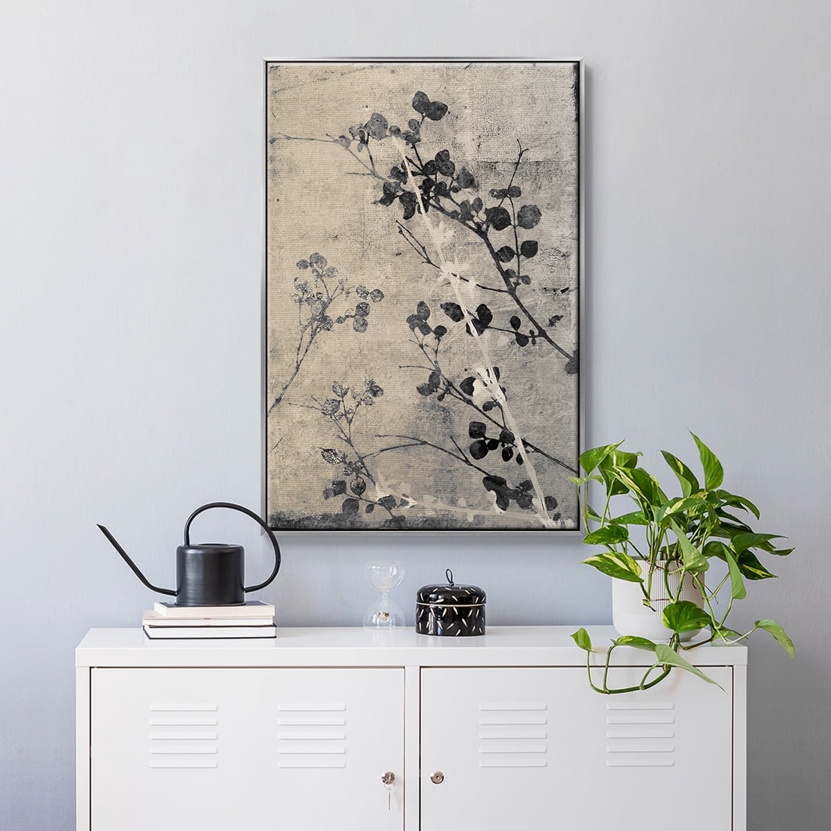 Boundless V Framed Premium Gallery Wrapped Canvas - Ready to Hang - 17 x 25 - Silver Floating Frame