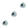 thumbnail image 4 of Hogar para mascotas Greeniant nido de descanso invierno algodón PP felpa gris rosa Verde, 4 of 6