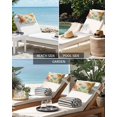 thumbnail image 5 of Vintage Poppy Outdoor Head Resting Pillows with Insert Orange Blue Yellow Floral 2 Pack Waterproof Lumbar Pillows with Adjustable Elastic Strap for Patio Recliner Chaise Beach Chair, 11"x16", 5 of 7