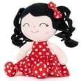 thumbnail image 3 of Gloveleya Doll Baby Dolls Soft Doll Baby Girl Gifts Curly Hair Polka Dot Dress Pink Spring Girl 12inches, 3 of 11