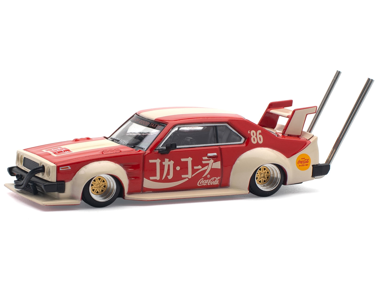 Pop Race Skyline GT-R V8 Drift Hakosuka RHD Model Car, Red and