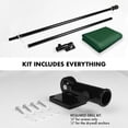 thumbnail image 2 of G128 Combo Pack: 5 Ft Tangle Free Aluminum Spinning Flagpole (Black) & Solid Dark Green Color Flag 2.5x4 Ft, LiteWeave Pro Series Printed 150D Polyester | Pole with Flag Included, 2 of 9