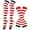White, variant on WREESH Women's Striped Over-Knee Socks & Long Arm Warmer Fingerless Mitten Gloves Set Suitable for Holiday Cosplay and Winter Warmth Black