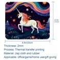 thumbnail image 5 of Unicorn Square Gaming Mouse Pad, 8.3x9.8 Inch Non-Slip Rubber Bottom Printed Mousepad for Office and Gaming, 5 of 6