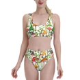 thumbnail image 2 of Picia Mushrooms Gnomes Women's High Waisted Bikini Scoop Neck Swimsuit Two Pieces Bathing Suit-XX-Large, 2 of 8