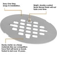 thumbnail image 2 of 4 ¼ Snap-in Shower Drain Grate - Brushed Nickel - Replacement Cover - VHI - Handyman Designed & Tested in America - 100% Brass - Will Never Bend or Break, 2 of 5