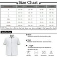thumbnail image 3 of ADSSDQ Men's Short Sleeve Dress Shirts Stretch Casual Button Down Shirts Solid Formal Shirt Basic Tops Navy XL, 3 of 5