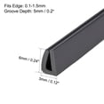 thumbnail image 2 of Uxcell Fits 0.11.5mm Edged 1M/3.28Ft Edged Trim U Seal Extrusion Silicone Black, 2 of 5