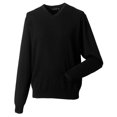 thumbnail image 2 of Russell Collection - Jersey / Sweater con cuello de pico Modelo Knitted Pullover hombre caballero (Negro), 2 of 2