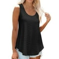 thumbnail image 5 of gakvbuo Flowy Summer Tank Tops For Women Spaghetti Strap Eyelet Embroidery Loose Fit Scoop Neck Sleeveless Camisole Boho Tops Casual Flowy Cami Shirts Sling Vest, 5 of 5