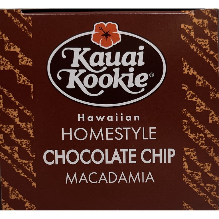 Kauai Kookie Chocolate Chip Macadamia Hawaiian Style Cookies, 4.5