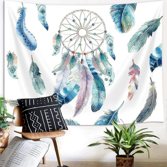 Girly Tapestry Bohemian Feather Small Tapestry Hanging In The Bedroom
