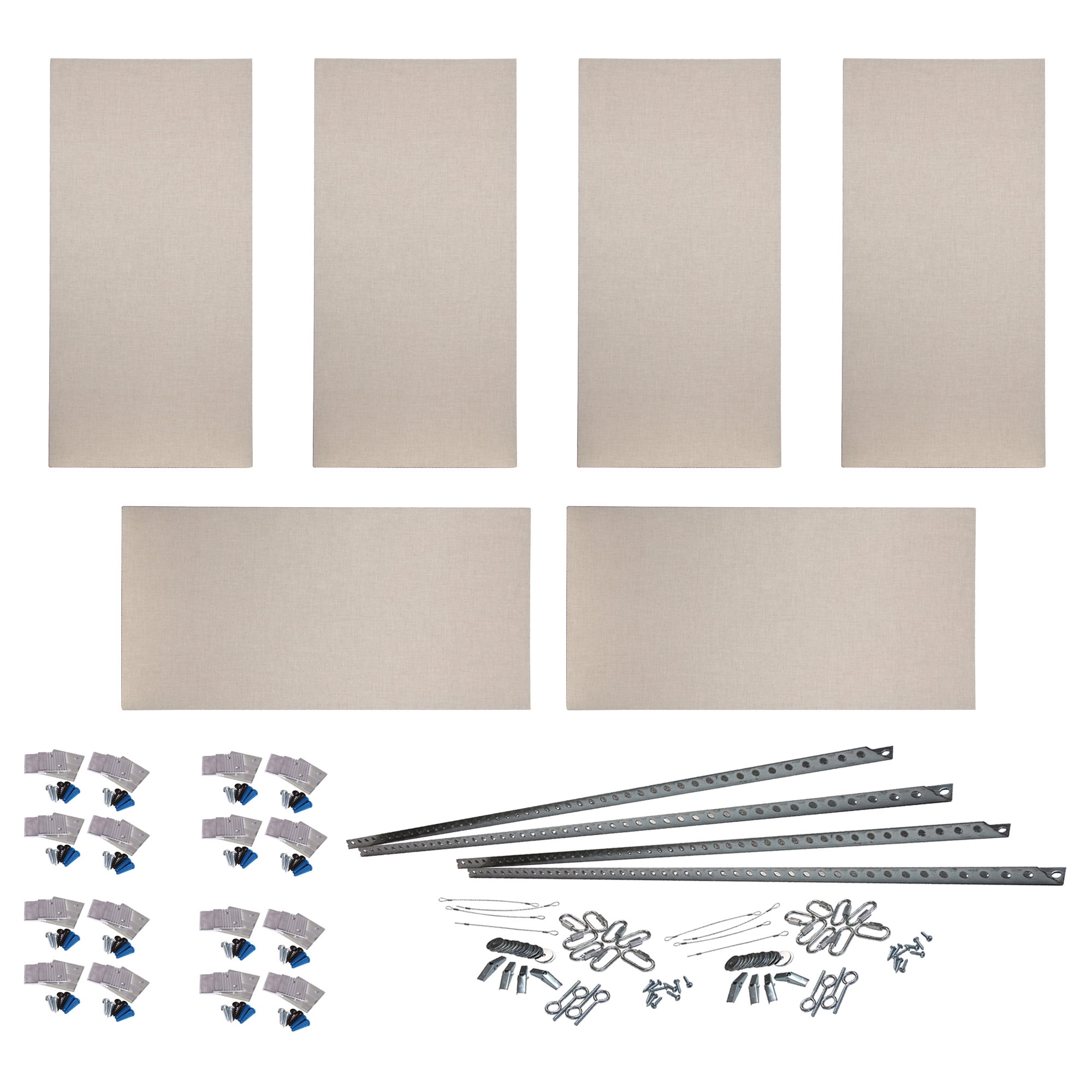 ATS Acoustics Home Office Residential Acoustic Treatment Room Kit Sound Absorbing Acoustic Panel 6 Pack for 50-100 Sq Ft (Cream)