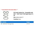 thumbnail image 2 of Oil Cooler Gasket Set - Compatible with 2011 - 2021 Ford F-550 Super Duty 6.7L V8 2012 2013 2014 2015 2016 2017 2018 2019 2020, 2 of 2
