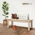 thumbnail image 2 of VINGLI Outdoor Wood Bench, 48" Outdoor Bench Patio Wooden Bench Garden Bench Outdoor Backless Bench for Deck Patio, 2 of 7