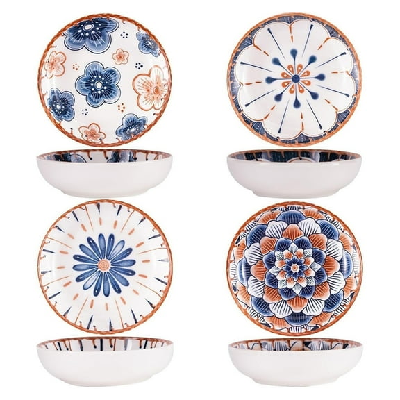 4Pcs Ceramic Soy Sauce Dipping Bowl Sauce Dish Bowls Side Dish, Ketchup Sushi Condiments Serving Bowl