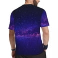 thumbnail image 4 of Galaxy Sky Running T Shirt Purple Starry Night Print Fashion T-Shirts Men Vintage Tshirt S, 4 of 5