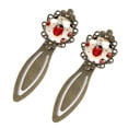 thumbnail image 2 of Coccinella septempunctata Copper-Colored Lace Bookmarks - Set of 2 Stainless Steel Bookmarks for Readers and Book Lovers, 2 of 5