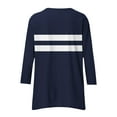 thumbnail image 5 of Zedker Casual 3/4 Sleeves Womens Blouses Classic Trendy Printed Womens Tops Comfy Loose V-Neck Womens Blouses,Navy,S, 5 of 6