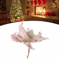thumbnail image 4 of Nueva flor artificial grande con purpurina para decoración navideña, flores falsas de Pascua, para Navidad, bodas, Año Nuevo, decoración del hogar, manualidades DIY, 4 of 5
