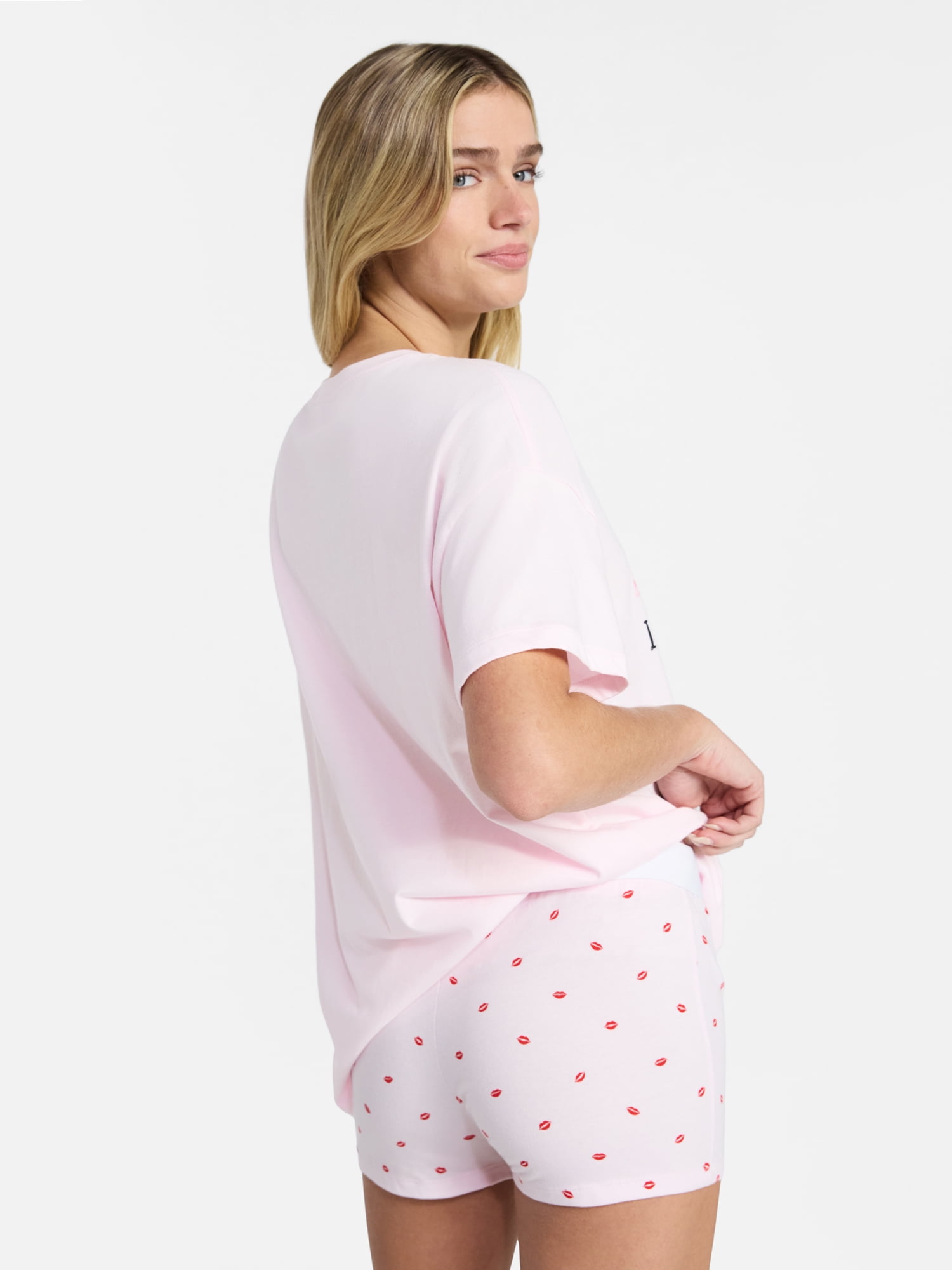 No Boundaries Sleep Graphic Tee and Cloud Core Boxers Set, 2-Piece, Women’s and Women's Plus XXS-3X