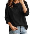 thumbnail image 2 of VBVC Women's Cotton Linen Cowl Neck Blouse , Ladies' Long Sleeve Tunic Top , Casual Summer Work Shirts For Women, S-2XL, 2 of 8