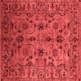 thumbnail image 1 of Ahgly Company Indoor Square Oriental Red Industrial Area Rugs, 4' Square, 1 of 4